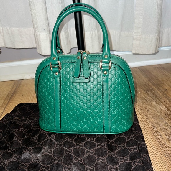 GUCCI 
Soft Microguccissima Mini Dome Bag Emerald - Picture 1 of 15